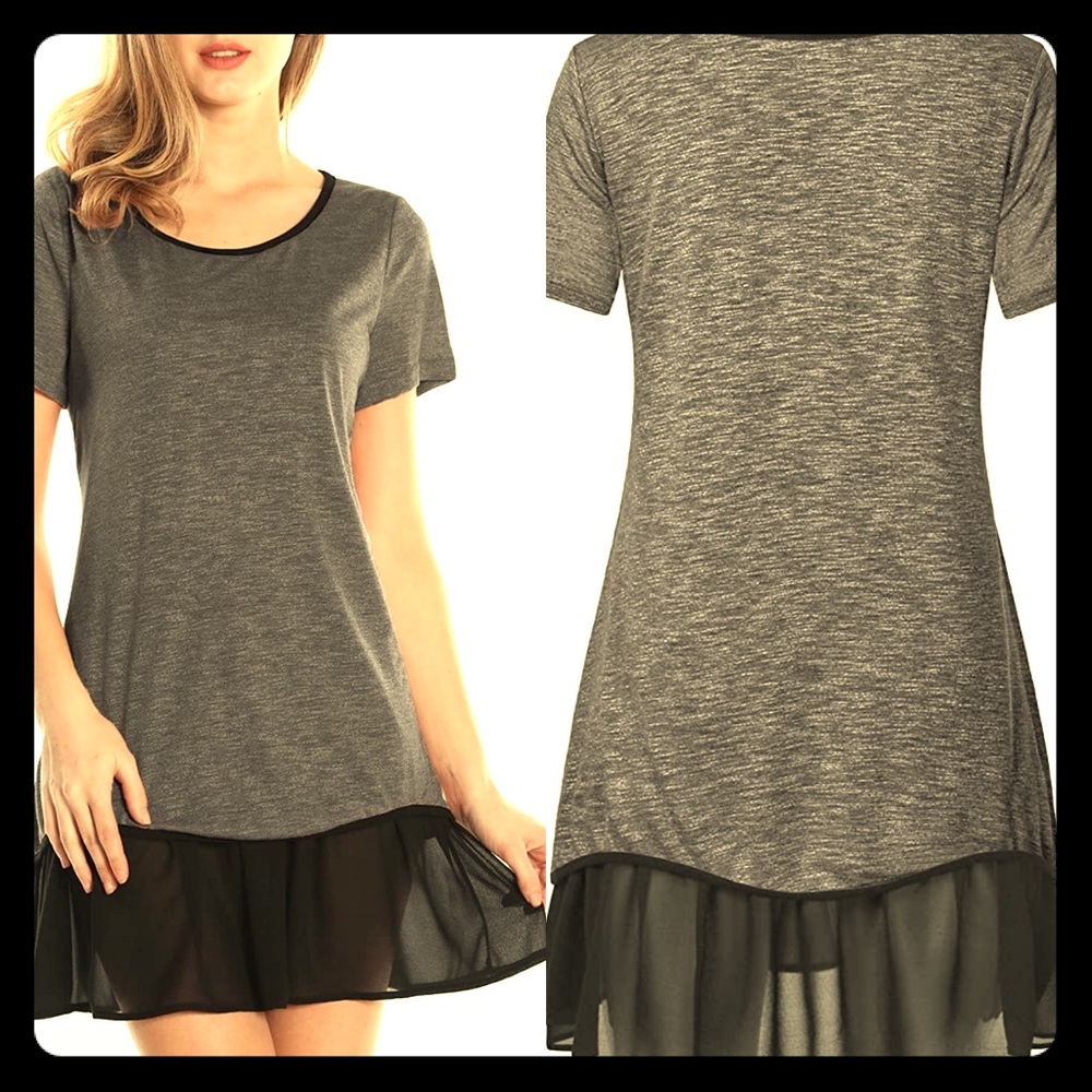 Casual Cotton Top Loose Fit & Flare T-Shirt Dress
